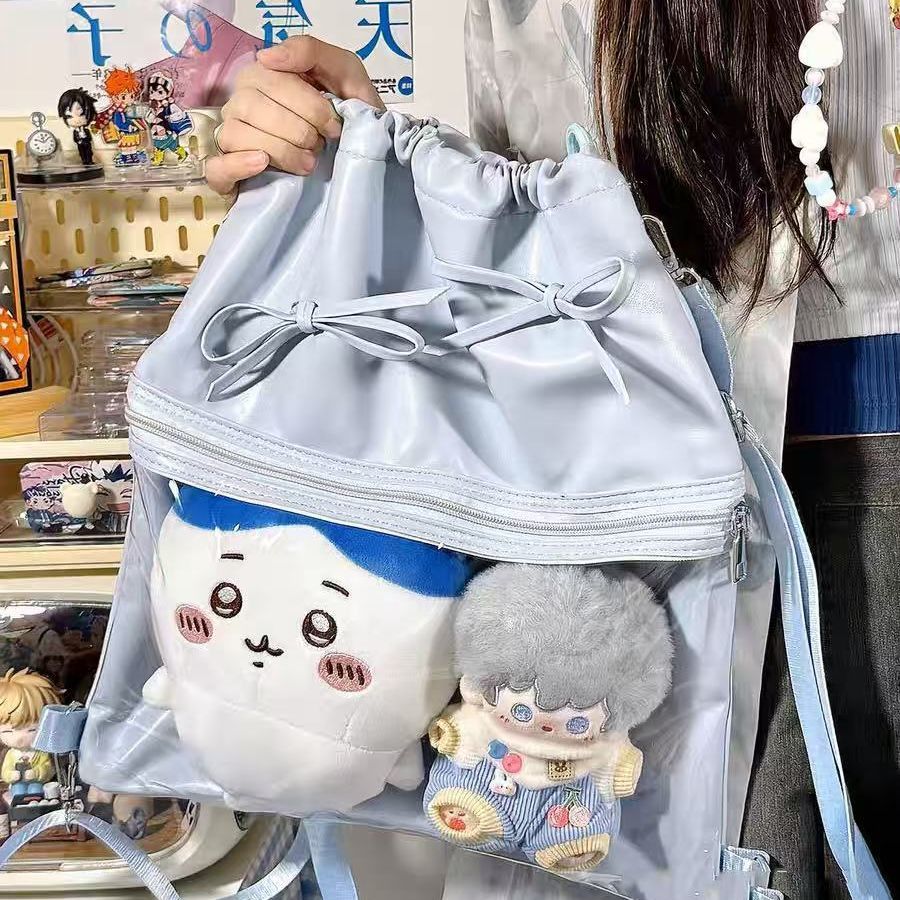 JIAERDI Sweet Cute Bow Drawstr - Anime Tote Bag review and price