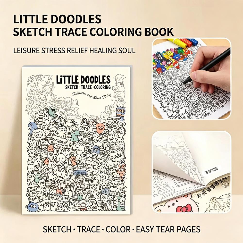 Little Doodles Coloring Book P - Art Book Illustration review and price